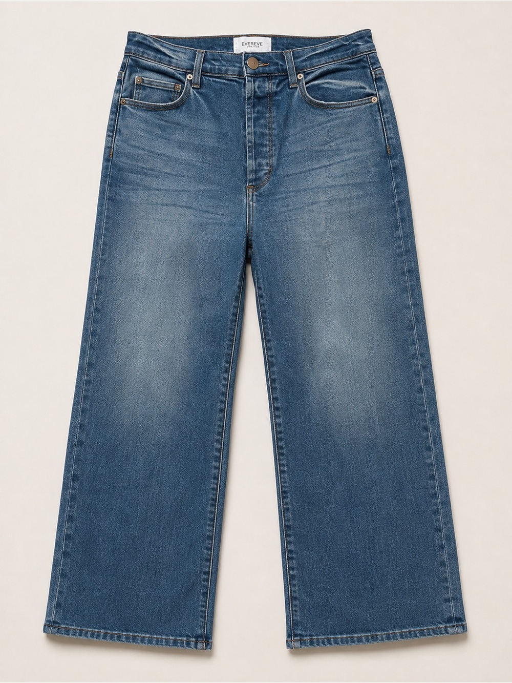 EVEREVE Cropped Ever Trouser Wide Leg Jeans Blue Size 27